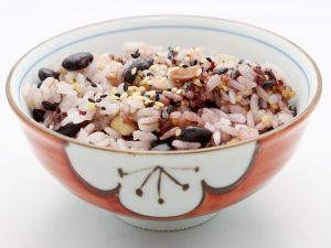 黒小豆と雑穀のご飯