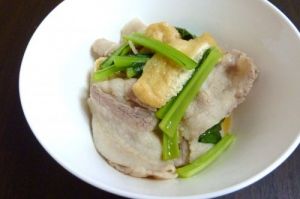豚肉と小松菜のさっと煮