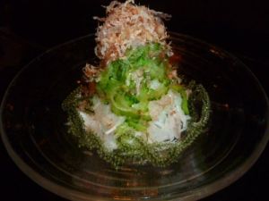 ゴーヤーと海ブドウのハリハリサラダ梅風味 沖縄料理レシピなら おきレシ