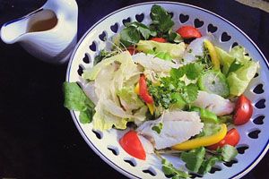 白身魚と夏野菜のサラダ