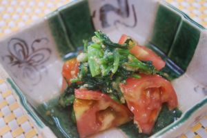 青菜とトマトの酢味噌和え50